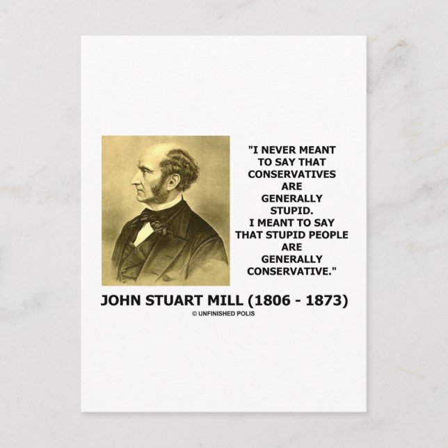 Postal La Gente Estúpida Es Una Cita Generalmente Conserv (Anverso)