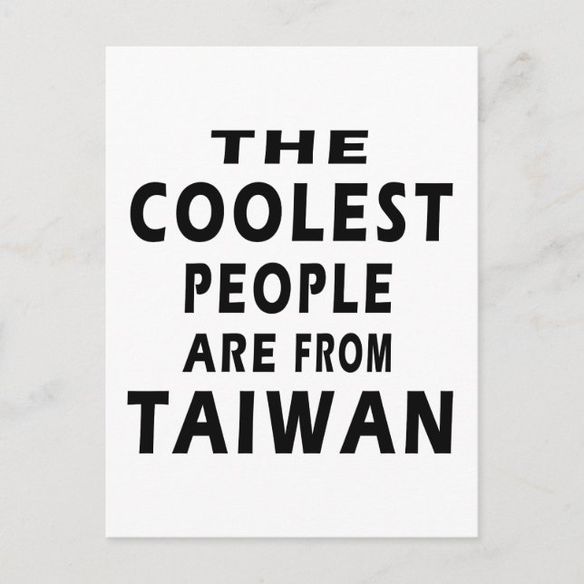Postal La gente más fría es de Taiwán (Anverso)