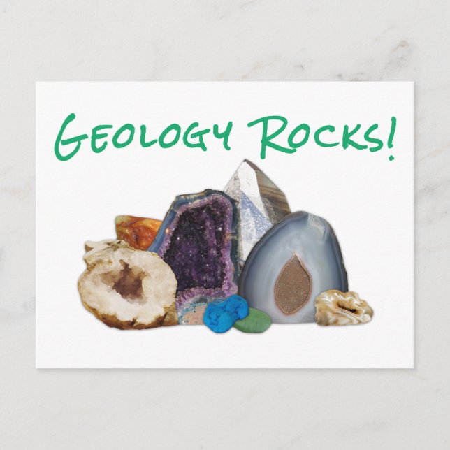 Postal ¡La geología roca! (Anverso)