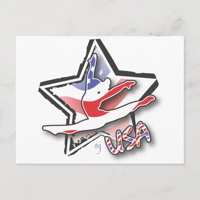 Postal La gimnasia de mujeres de los E.E.U.U. (Anverso)