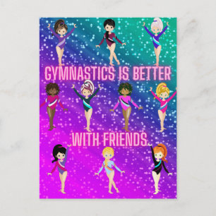 Postal La Gimnasia Es Mejor Con Los Amigos Super Sparkle