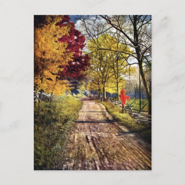 Postal La gloria de los árboles del otoño (Anverso)