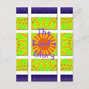 Postal La Gloria del Señor: Hermoso arte colorido asombro