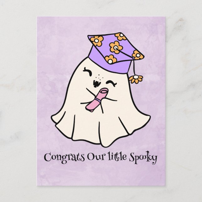 Postal La graduación de Kawaii es un lindo tema de hallow (Anverso)