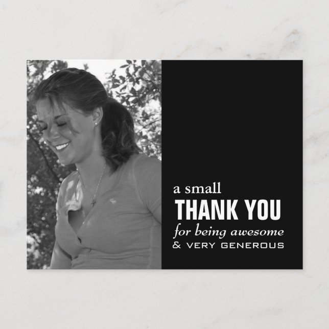 Postal ¡La graduación le agradece cardar - la foto (Anverso)