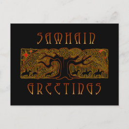 Postal La gran carta de Samhain de árbol