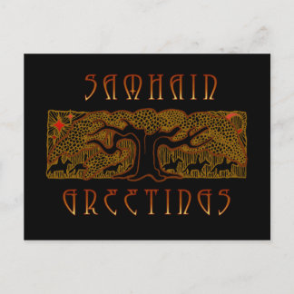 Postal La gran carta de Samhain de árbol