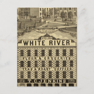 Postal La gran casa de la harina y la comestibles