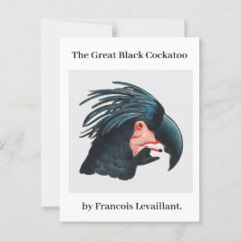 Postal La Gran Cockatoo Negra de Francois Levaillant.