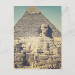 Postal La gran esfinge de Giza