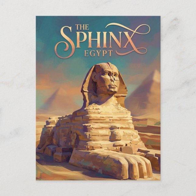 Postal La Gran Esfinge de Giza Egipto (Anverso)