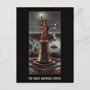 Postal  La gran estatua de Bartholdi