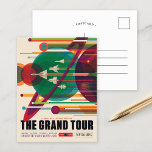 Postal La gran gira | Visiones del futuro de la NASA<br><div class="desc">Este poster de la serie Visions of the Future de la NASA honra la ambiciosa misión de Voyager de estudiar Júpiter, Saturno, Urano y Neptuno. Echa un vistazo a la serie completa para ver más imágenes de viajes espaciales retro-de ciencia ficción. Crédito NASA/JPL-Caltech. Utilice las herramientas de diseño para agregar...</div>