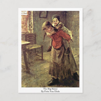 Postal La Gran Hermana De Fritz Von Uhde