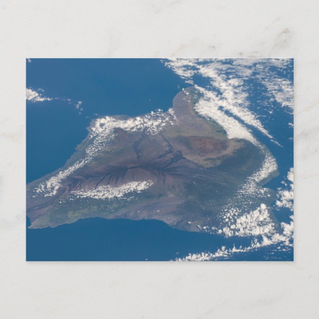 Postal La Gran Isla De Hawaii Y Sus Montañas (Anverso)