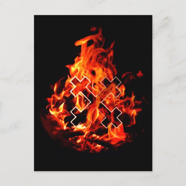 Postal La Gran Madre (Fuego) Cruz Māra (Anverso)