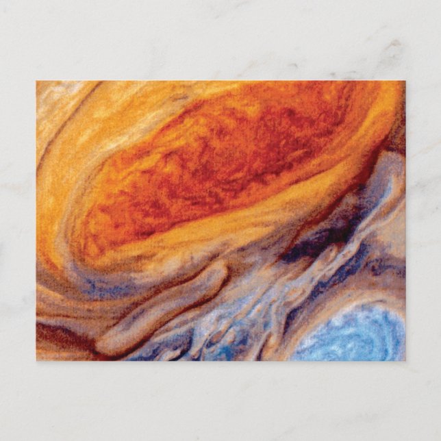 Postal La Gran Mancha Roja de Júpiter - Foto de la NASA V (Anverso)