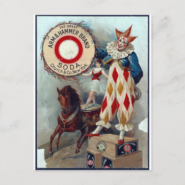 Postal La Gran Marca Arm & Hammer Soda (Anverso)