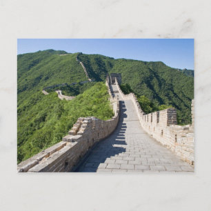 Postal La Gran Muralla China en Beijing, China