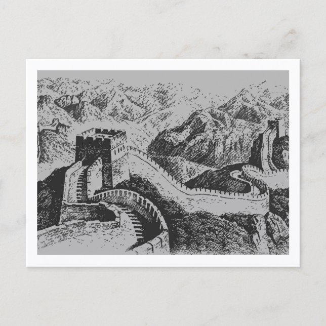 Postal La Gran Muralla de China (Anverso)