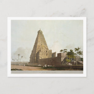Postal La Gran Pagoda, Tanjore, plato XXIV de 'Orient