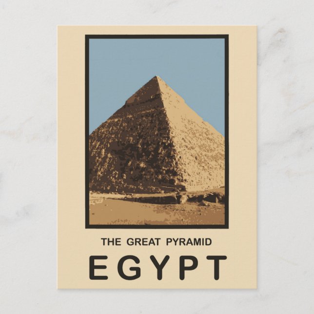 Postal La gran pirámide de Egipto (Anverso)