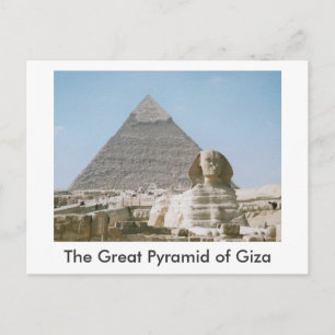 Postal La gran pirámide de Giza