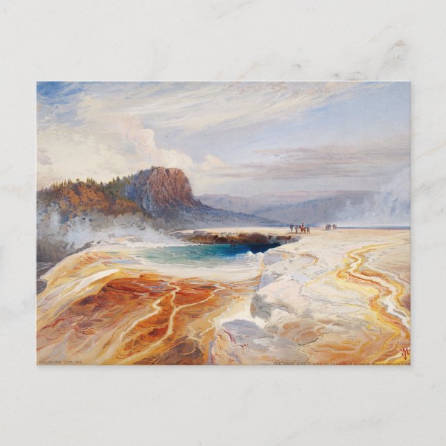 Postal La Gran Primavera Azul de la Cuenca Geyser Inferio (Anverso)