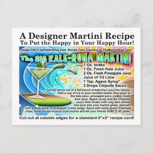 Postal La gran receta de KALE-HUNA MARTINI