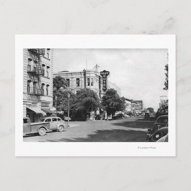 Postal La Grande, Oregon Main Street View Photography (Anverso)