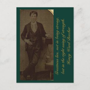 Postal La grandeza reside, no en ser fuerte...