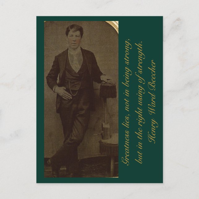 Postal La grandeza reside, no en ser fuerte... (Anverso)