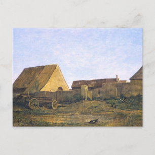 Postal La granja francesa por Charles-François Daubigny
