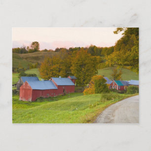 Postal La granja Jenne en Woodstock, Vermont. Otoño.