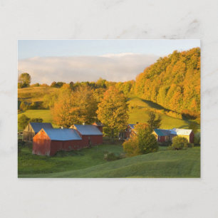 Postal La granja Jenne en Woodstock, Vermont. Otoño. 2