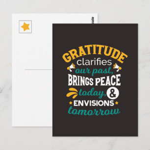 Postal La gratitud trae paz hoy – Fe positiva