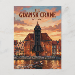 Postal La grúa de Gdansk Polonia