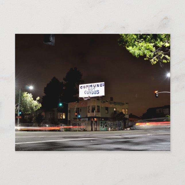 Postal La guerra de Gentrificación (Anverso)