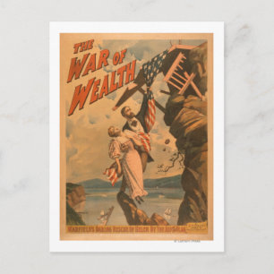 Postal La guerra de la riqueza Poster teatral
