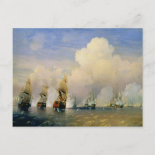 Postal La guerra del mar ruso-sueco cerca de Kronstadt en