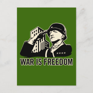 Postal La guerra es libertad