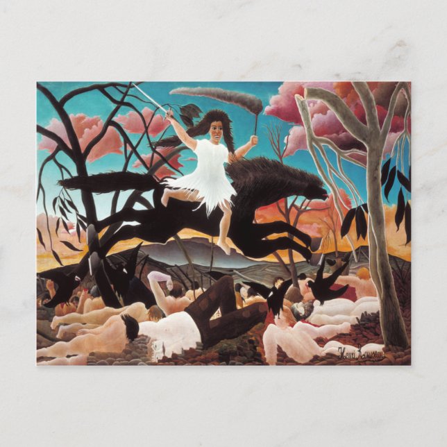 Postal La guerra o el camino de la discordia, Henri Rouss (Anverso)