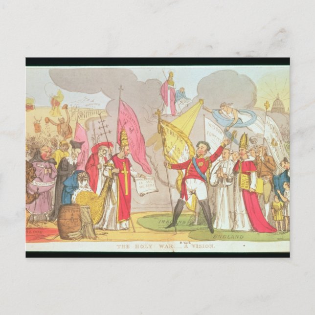 Postal La Guerra Santa - Una visión, un personalizado sat (Anverso)