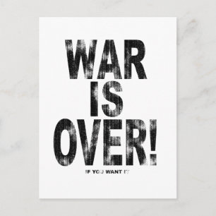 Postal La guerra terminó (aspecto desgastado)
