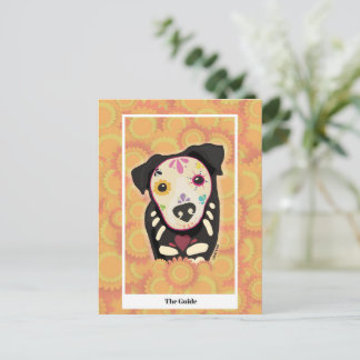Postal La Guía – Arte de Tarot de Perro Día de los Muerto