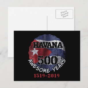 Postal La Habana 500 años increíbles - Aniversario de Cub