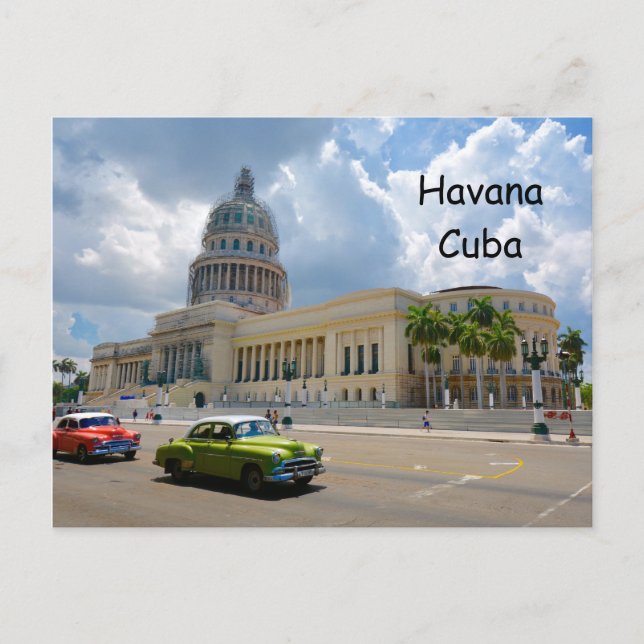 Postal La Habana, Cuba, el edificio del Capitolio, la cap (Anverso)