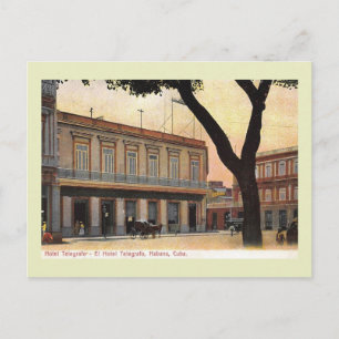 Postal La Habana, Cuba, Hotel Telegrafo, 1911 Vintage