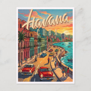Postal La Habana Cuba Viaje Vintage