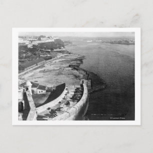 Postal La Habana, Puerto de Cuba con parte del Castillo d